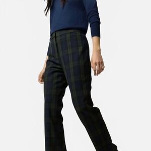 ANN MASHBURN Green and Blue Nora Flare Pants